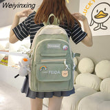 Weiyinxing 2023Women Waterproof Cute Backpack Nylon Female Harajuku School Bag College Lady Kawaii Backpacks Fashion Book Girl Bags Student