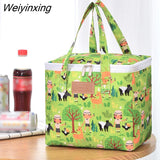Weiyinxing Beach Cooler Bag for Meal Picnic Lunch Bag for Women Cartoon Flamingo Thermal Fridge Bag Food Box Travel