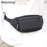 Weiyinxing Men's Fanny Pack Teenager Outdoor Sports Running Cycling Waist Bag Packs Male Fashion Shoulder Belt Bag Travel Phone Pouch Bags
