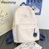 Weiyinxing Fashion College School Bag Waterproof Nylon Women Backpack Female Cute Leisure Travel Shoulder Bag For Teenage Girls Bookbag