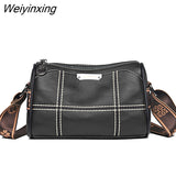 Weiyinxing Women Genuine Leather Handbags Luxury Designer 3 Layers Cow Leather Shoulder Crossbody Bags Ladies Large Capacity Messenger Bag
