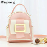 Weiyinxing Backpacks Women PU Leather Cute Small Backpack Female White Back Pack Black Backpacks For Teen Girls Fashion Backpack Women