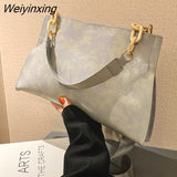 Weiyinxing New Design Handbags Women Shoulder Bag Soft Synthetic Leather Crossbody Large Capacity Fashion Female Underarm Bags