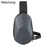 Weiyinxing Chest Bag Men Universal Polyhedron Diagonal Hard Shell Waterproof Function Backpack Riding Couple Shoulder Bag