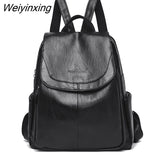 Weiyinxing Designer Backpacks Women Leather Backpacks mochila School Bag for Teenager Girls Travel Backpack Retro Bagpack Sac a Dos