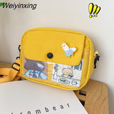Weiyinxing Student Crossbody Bags for Women 2023 Japanese Cartoon Print Small Shoulder Bag Cute Fashion Kawaii Messenger Bag Phone