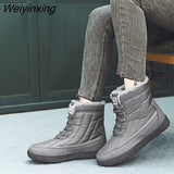 Weiyinxing Ankle Boots Women Non-slip Waterproof Winter Snow Boots Big Size 43 Women Warm Shoes with Thick Fur Boot Botas De Mujer
