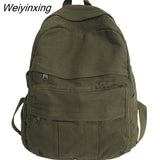 Weiyinxing Fabric School Bag New Fashion College Student Vintage Women Backpack Canvas Female Laptop Bag Travel Kawaii Ladies Backpack