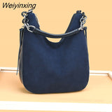 Weiyinxing Large Capacity Suede Female Handbags Women Bags High Quality Women Shoulder Bag Vintage Soft Leather Messenger Totes bag