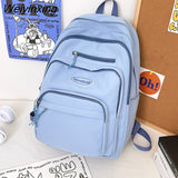 Weiyinxing Multiple Pockets Women Backpack Female Cool Waterproof Nylon Travel Bag Large Capacity Kawaii Schoolbag Girl Student Bookbag