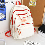 Weiyinxing Multiple Pockets Women Backpack Female Cool Waterproof Nylon Travel Bag Large Capacity Kawaii Schoolbag Girl Student Bookbag
