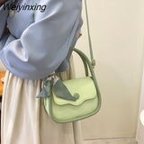 Weiyinxing Trend Small Fresh Korean Women's Bags Niche Design Single Shoulder Bag Silk Scarf Handbag Spring And Summer Messenger Bag