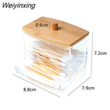 Weiyinxing Cotton Swab Plastic Storage Box Bag Female Makeup Organizer For Cosmetics Bathroom Jewelry Makeup Brushes Desk Organizer
