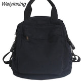 Weiyinxing Women Backpack Canvas Girl Fabric School Bag New College Student Vintage Female Laptop Bag Travel Kawaii Ladies Backpack
