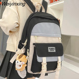 Weiyinxing Female Waterproof College Backpack Trendy Girl Harajuku Travel School Bag Kawaii Lady Backpack Fashion Women Laptop Book Bag