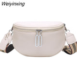 Weiyinxing Color PU Leather Fanny Pack For Women Stylish Waist Pack Ladies Classic Black Waist Bag Female Handbag 2023 Trended Brand