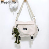 Weiyinxing Ladies Messenger Bags Young Fashion Women's Handbags Crossbody Bags Large Capacity Sling Shoulder Bags Canvas School Bag 0409