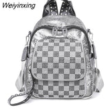 Weiyinxing Luxury Backpack Women's Bag Mochilas Multi Function Large Capacity Backpack Cowhide Material Genuine Leather Bolsas Feminina