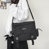 Weiyinxing Ladies Messenger Bags Young Fashion Women's Handbags Crossbody Bags Large Capacity Sling Shoulder Bags Canvas School Bag