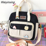 Weiyinxing Capacity Nylon Little Girl School Bag Children Bag Woman Lovely Handbag Middle School Student Tutorial Shoulder Bags