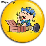 Weiyinxing accessories badge 45mm broches de decoración insignias de Metal para ropa decoración de mochila