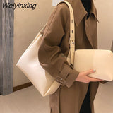 Weiyinxing Travel 2 Sets Casual Tote Bags PU Leather Underarm Shoulder Bag for Women Fashion Bag Designer Luxury Lady Brand Sac