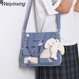 Weiyinxing Nylon Women Handbags Messenger Bag Youth Ladies Fashion Shoulder Tote Bag Versatile Female Crossbody Bags Pouch Pack Bolsas