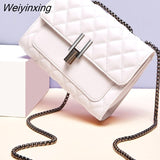 Weiyinxing women's bag new Leather 2023 fashion versatile trend small bag women's messenger single shoulder bag chain bags