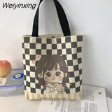 Weiyinxing Women Portable Bento Bag Cute Bag Commute And Carry Lunch Box Bag Tote Bag Handbag Cute Girl Cute Bear Printing Bag Portable Bag