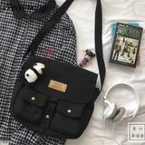 Weiyinxing Women's Canvas Bag Japanese Department Harajuku Windsuit Messenger Bag Female Korean Students Shoulder Bags