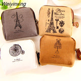 Weiyinxing Classic Women Man Canvas Coin Purse Zip Wallet Small Bag Case Pouch Holder Retro Money Bags Gift