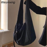Weiyinxing Crossbody Bags for Women Totes Folds Underarm Canvas Bag Female Large Capacity Casual Handbag Women's Bags Satchel Purses