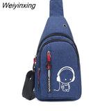 Weiyinxing Chest Fanny Pack For Women Belt Bag Light Reflective Crossbody Shoulder Messenger Bag Side Party Bag For Man Belt Pouch