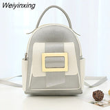 Weiyinxing Backpacks Women PU Leather Cute Small Backpack Female White Back Pack Black Backpacks For Teen Girls Fashion Backpack Women