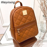 Weiyinxing Backpacks Women PU Leather Cute Small Backpack Female White Back Pack Black Backpacks For Teen Girls Fashion Backpack Women