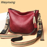 Weiyinxing PU Leather Shoulder Bags For Women 2023 Chain High Capacity Handbags Travel Luxury Hand Bag Female Large Shoulder Bag