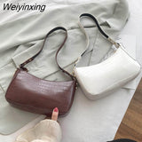 Weiyinxing Crocodile Pattern Bags PU Leather Shoulder Bags for Women 2023 Elegant Design Luxury Hand Bag Female Travel