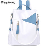 Weiyinxing Ladies Shoulder Bag Girl Purse New 2023 Designer Fashion Women Leather Backpack Soft Touch Multi-Function Small Backpack