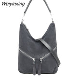 Weiyinxing Soft Leather Shoulder Crossbody Bags for Women Luxury Handbag Women Bag High Quality Suede Tote Bag Female Messenger Bag
