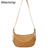 Weiyinxing Leather Women Shoulder Messenger Bag 2023 Vintage Soft Cow Leather Female Crossbody Bag Fashion Handbag Ladies Tote Sac
