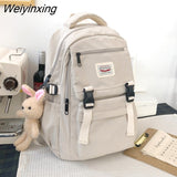 Weiyinxing New Waterproof Nylon Women Backpack Korean Japanese Fashion Female Students Schoolbag Multilayer Simple Sense Travel bag