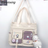 Weiyinxing Nylon Women Handbags Messenger Bag Youth Ladies Fashion Shoulder Tote Bag Versatile Female Crossbody Bags Pouch Pack Bolsas
