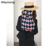 Weiyinxing Design Knitted Handbags Wrist Bags For Women Knitted Women's Handbag Ladies Carry Tote bag pouch sac a main femme
