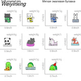 Weiyinxing Girls Metal Brooch Cute Animal Matching Bag Accessories BROOCH BADGE Punk Gothic Brooch Pin Jewelry Fashion Jewelry Gift