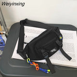 Weiyinxing Product Unisex Pure Color Shoulder Bag Fashion Casual Mini Boys Girls Chest Package Inclined Shoulder Bag Nylon Cool style