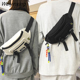Weiyinxing Product Unisex Pure Color Shoulder Bag Fashion Casual Mini Boys Girls Chest Package Inclined Shoulder Bag Nylon Cool style