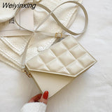 Weiyinxing Rhombus Women's Bag 2023 New Fashion Simple Texture Shoulder Bag Trend All-match Messenger Bag Women Luxury Handbags
