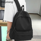 Weiyinxing Lady Men Laptop Travel Student Backpack Trendy Girl Boy Nylon School Bag Male Women College Backpack Fashion Female Book Bag
