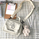Weiyinxing Women's Messenger Bags Ladies Canvas Printed Cute Envelope Bag Lady Sweet Cartoon Student Shoulder Bag