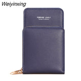Weiyinxing Mini Phone Bag Luxury Hand Bags for Womens PU Leather Crossbody Bags Vertical Zipper Wallet Small Shoulder Bag